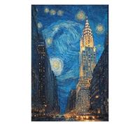 75x50cm/1000pcs Puzzle pour Adolescents Starry Night Cityscape -1 Puzzle pour Adultes Jeux Relaxants Cadeaux pour Femmes Cadeaux Uniques pour Anniversaire Et Noël 75x50cm/1000pcs