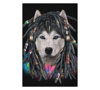 75x50cm/1000pcs Puzzle pour Adolescents Stylish Husky with Headphones Puzzle pour Adultes - Jeux De Construction - Analyse Et Logique - Interaction Parent-Enfant 75x50cm/1000pcs