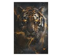 75x50cm/1000pcs Puzzle pour Adolescents Tiger Thunder Dark Night Puzzle pour Adultes - Jeu Pratique D'analyse Et De Logique - Cadeaux De Noël Et d'anniversaire 75x50cm/1000pcs