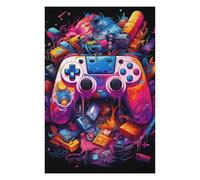 75x50cm/1000pcs Puzzle pour Adolescents Vibrant Gaming Controllers -12 Puzzle pour Adultes - Jouet Anti-Stress - Cadeau Souvenir pour Les Amis Et La Famille 75x50cm/1000pcs