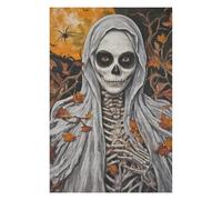 75x50cm/1000pcs Puzzle pour Adolescents Witchy Portrait II - Gothic Skeleton Bride Casse-tête pour Adultes, Jeu De Réflexion, Découpe De Précision, Jeu Stimulant, Cadeaux 75x50cm/1000pcs