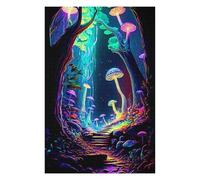 75x50cm/1000pcs Puzzle pour Adultes Glowing Forest Pathway-1 Puzzle - Jeux Relaxants - Améliorez Vos Souvenirs - Offrez-Le en Cadeau À Toute La Famille 75x50cm/1000pcs