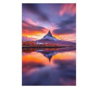 75x50cm/1000pcs Puzzle pour Adultes Mountain Reflection at Sunset Puzzle pour Adultes, Jouets À Monter Soi-même, Cadeaux pour Femmes, Idéal pour Toute La Famille 75x50cm/1000pcs
