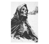 75x50cm/1000pcs Puzzle Skeleton Smoking Cigarette Puzzle pour Adultes Jeux Relaxants Améliore La Mémoire Cadeaux Uniques d'anniversaire Et De Noël 75x50cm/1000pcs