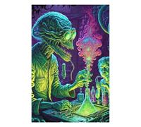 75x50cm/1000pcs Puzzles Alien Lab Experiment Puzzle pour Adultes Jeux Relaxants Découpe De Précision Cadeaux Uniques d'anniversaire Et De Noël 75x50cm/1000pcs