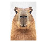 75x50cm/1000pcs Puzzles Capybara Face Puzzles pour Adultes Jeux De Détente Décoration Parfaite Cadeaux Uniques d'anniversaire Et De Noël 75x50cm/1000pcs