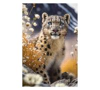 75x50cm/1000pcs Puzzles Leopard Puzzles pour Adultes Jeux De Détente Décoration Parfaite Cadeaux Uniques d'anniversaire Et De Noël 75x50cm/1000pcs