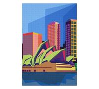 75x50cm/1000pcs Puzzles Opera House Sydney Pop Art Puzzle Adulte Jeu Manuel Course De Vitesse Cadeaux Uniques pour Anniversaire Et Noël 75x50cm/1000pcs