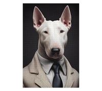 75x50cm/1000pcs Puzzles pour Adolescentes Stylish Bull Terrier in Suit -1 Jeu De Puzzle Et Casse-tête pour Adultes - Cadeaux pour Femmes (Anniversaire, Noël) 75x50cm/1000pcs