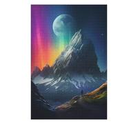75x50cm/1000pcs Puzzles pour Adolescents A Man Standing on Mountain Puzzle Anti-Stress - Décoration Idéale pour Un Anniversaire Ou Noël 75x50cm/1000pcs