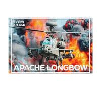 75x50cm/1000pcs Puzzles pour Adolescents AH64D ApacheLongbow Puzzles pour Adultes, Jouets À Monter Soi-même, Décoration Parfaite, Cadeaux d'anniversaire Uniques 75x50cm/1000pcs