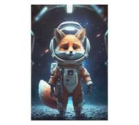 75x50cm/1000pcs Puzzles pour Adolescents Astronaut Fox in Space Puzzles pour Adultes Jeu Manuel Défi Difficile Aidez Votre Cerveau À Faire Travailler 75x50cm/1000pcs