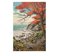 75x50cm/1000pcs Puzzles pour Adolescents Autumn Fall Coastline Puzzle Anti-Stress - Décoration Idéale pour Un Anniversaire Ou Noël 75x50cm/1000pcs