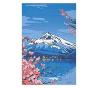75x50cm/1000pcs Puzzles pour Adolescents Beautiful MT Fuji Sakura Puzzle pour Adultes - Jeu Manuel - Décoration Parfaite - Difficile Et Stimulant 75x50cm/1000pcs