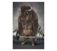75x50cm/1000pcs Puzzles pour Adolescents Bison Buffalo Workout Puzzles pour Adultes : Analyse Et Logique du Jeu Pratique pour Anniversaire, Noël 75x50cm/1000pcs