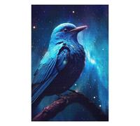 75x50cm/1000pcs Puzzles pour Adolescents Blue Bird in Space Puzzles pour Adultes Jeux Amusants Une Œuvre d'art Cadeaux De Noël Et d'anniversaire 75x50cm/1000pcs