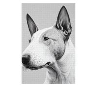 75x50cm/1000pcs Puzzles pour Adolescents Bull Terrier Drawing Dog Puzzles pour Adultes : Analyse Et Logique du Jeu Pratique pour Anniversaire, Noël 75x50cm/1000pcs