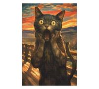 75x50cm/1000pcs Puzzles pour Adolescents Cat Scream Puzzles pour Adultes : Analyse Et Logique du Jeu Pratique pour Anniversaire, Noël 75x50cm/1000pcs