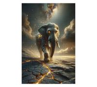 75x50cm/1000pcs Puzzles pour Adolescents Celestial Elephant on Cracked Earth Puzzles pour Adultes Jeux De Détente Cadeau d'anniversaire Cadeaux Uniques pour Un Anniversaire Et Noël 75x50cm/1000pcs