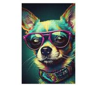 75x50cm/1000pcs Puzzles pour Adolescents Chihuahua Popart Puzzle Anti-Stress - Décoration Idéale pour Un Anniversaire Ou Noël 75x50cm/1000pcs