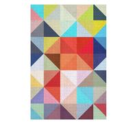 75x50cm/1000pcs Puzzles pour Adolescents Colored Triangles E Puzzles pour Adultes Jeux Amusants Vacances À La Maison Passer Le Temps Défi À Compléter 75x50cm/1000pcs