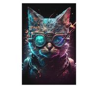 75x50cm/1000pcs Puzzles pour Adolescents Cool Cat Puzzles pour Adultes - Jeu De Réflexion - Décoration Intérieure - Difficile Et Stimulant 75x50cm/1000pcs
