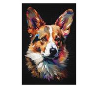 75x50cm/1000pcs Puzzles pour Adolescents Corgi Geometric Abstract Puzzle Mural, Jouet, Décoration, Défi Difficile, Cadeau Anti-Stress 75x50cm/1000pcs