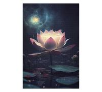 75x50cm/1000pcs Puzzles pour Adolescents Cosmic Lotus Flower Pond Puzzle pour Adultes - Jeu De Réflexion - Anti-Stress - Stimule Le Cerveau