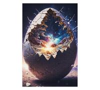 75x50cm/1000pcs Puzzles pour Adolescents Crack in The Space Egg Puzzle Anti-Stress - Décoration Idéale pour Un Anniversaire Ou Noël 75x50cm/1000pcs
