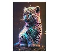 75x50cm/1000pcs Puzzles pour Adolescents Cute Universe Baby Leopard Puzzle pour Adultes, Jeu De Réflexion, Cadeau pour Femmes, Défi Éducatif 75x50cm/1000pcs