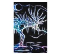 75x50cm/1000pcs Puzzles pour Adolescents Deer at Night Puzzle pour Adultes, Jeu De Réflexion, Cadeau pour Femmes, Défi Éducatif 75x50cm/1000pcs