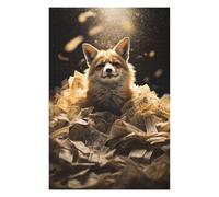 75x50cm/1000pcs Puzzles pour Adolescents Dollar Bills Red Fox Luxe Puzzle pour Adultes, Jeu De Réflexion, Cadeau pour Femmes, Défi Éducatif 75x50cm/1000pcs