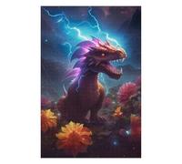 75x50cm/1000pcs Puzzles pour Adolescents Dragon Amidst Flowers Puzzle Mural, Jouet, Décoration, Défi Difficile, Cadeau Anti-Stress 75x50cm/1000pcs