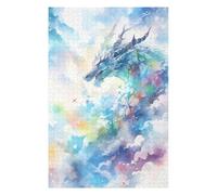 75x50cm/1000pcs Puzzles pour Adolescents Dragon in Clouds Puzzle Mural, Jouet, Décoration, Défi Difficile, Cadeau Anti-Stress 75x50cm/1000pcs