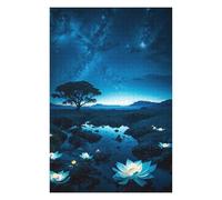 75x50cm/1000pcs Puzzles pour Adolescents Enchanted Night Sky Scene Puzzle Mural, Jouet, Décoration, Défi Difficile, Cadeau Anti-Stress 75x50cm/1000pcs