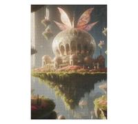 75x50cm/1000pcs Puzzles pour Adolescents Floating Palace with Butterfly Puzzles pour Adultes Jeu Manuel Défi Difficile Aidez Votre Cerveau À Faire Travailler 75x50cm/1000pcs