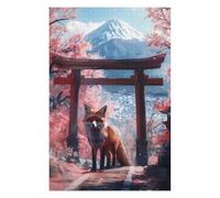 75x50cm/1000pcs Puzzles pour Adolescents Fox at Torii Gate Puzzles pour Adultes : Analyse Et Logique du Jeu Pratique pour Anniversaire, Noël 75x50cm/1000pcs