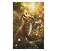 75x50cm/1000pcs Puzzles pour Adolescents Fox Cubs Enchanted Forest Puzzles pour Adultes : Analyse Et Logique du Jeu Pratique pour Anniversaire, Noël 75x50cm/1000pcs