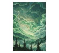 75x50cm/1000pcs Puzzles pour Adolescents Green Sky Mountain Landscape Puzzles pour Adultes : Analyse Et Logique du Jeu Pratique pour Anniversaire, Noël 75x50cm/1000pcs