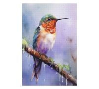 75x50cm/1000pcs Puzzles pour Adolescents Hummingbird Watercolor Puzzles pour Adultes : Analyse Et Logique du Jeu Pratique pour Anniversaire, Noël 75x50cm/1000pcs