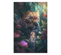 75x50cm/1000pcs Puzzles pour Adolescents Leopard Flowers Jungle Puzzles pour Adultes - Jeu De Réflexion - Décoration Intérieure - Difficile Et Stimulant 75x50cm/1000pcs