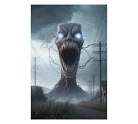 75x50cm/1000pcs Puzzles pour Adolescents Monstrous Entity in Suburban Setting Puzzles pour Adultes Jeux Amusants Une Œuvre d'art Cadeaux De Noël Et d'anniversaire 75x50cm/1000pcs