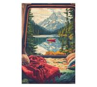 75x50cm/1000pcs Puzzles pour Adolescents Mountain View from Camper Anime Puzzles pour Adultes - Jeu De Réflexion - Décoration Intérieure - Difficile Et Stimulant 75x50cm/1000pcs