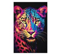 75x50cm/1000pcs Puzzles pour Adolescents Neon Jaguar Puzzles pour Adultes : Analyse Et Logique du Jeu Pratique pour Anniversaire, Noël 75x50cm/1000pcs