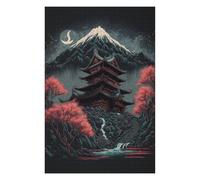 75x50cm/1000pcs Puzzles pour Adolescents Night Falls on The Pagoda Puzzles pour Adultes Jeux De Détente Découpe De Précision Interaction Parent-Enfant 75x50cm/1000pcs