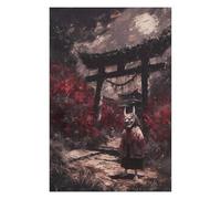 75x50cm/1000pcs Puzzles pour Adolescents Oni Mask Torii Gate Puzzle Anti-Stress - Décoration Idéale pour Un Anniversaire Ou Noël 75x50cm/1000pcs