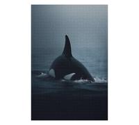75x50cm/1000pcs Puzzles pour Adolescents Orca Whale from The Depths Puzzles pour Adultes Jeux Amusants Vacances À La Maison Passer Le Temps Défi À Compléter 75x50cm/1000pcs