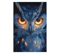 75x50cm/1000pcs Puzzles pour Adolescents Owl with Glowing Eyes Puzzle Mural, Jouet, Décoration, Défi Difficile, Cadeau Anti-Stress 75x50cm/1000pcs