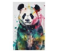 75x50cm/1000pcs Puzzles pour Adolescents Panda Bear Watercolor Puzzle pour Adultes - Jeu De Réflexion - Anti-Stress - Stimule Le Cerveau