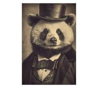 75x50cm/1000pcs Puzzles pour Adolescents Panda Vintage Puzzle Anti-Stress - Décoration Idéale pour Un Anniversaire Ou Noël 75x50cm/1000pcs